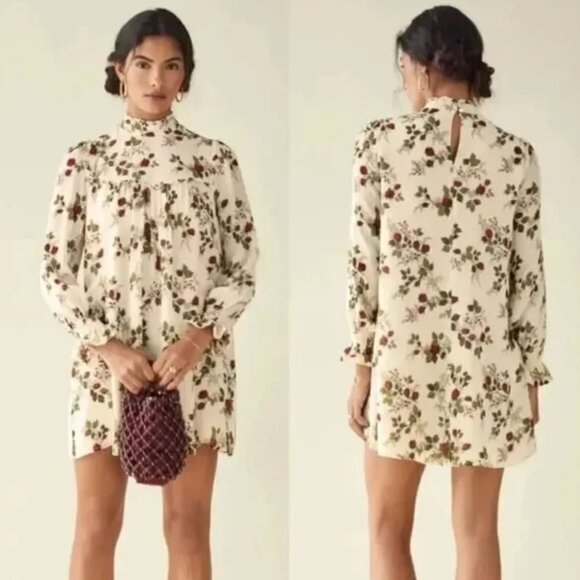 NWT Reformation | Jourdan Dress in Regency Floral Red & Green | Size Small - Picture 2 of 16